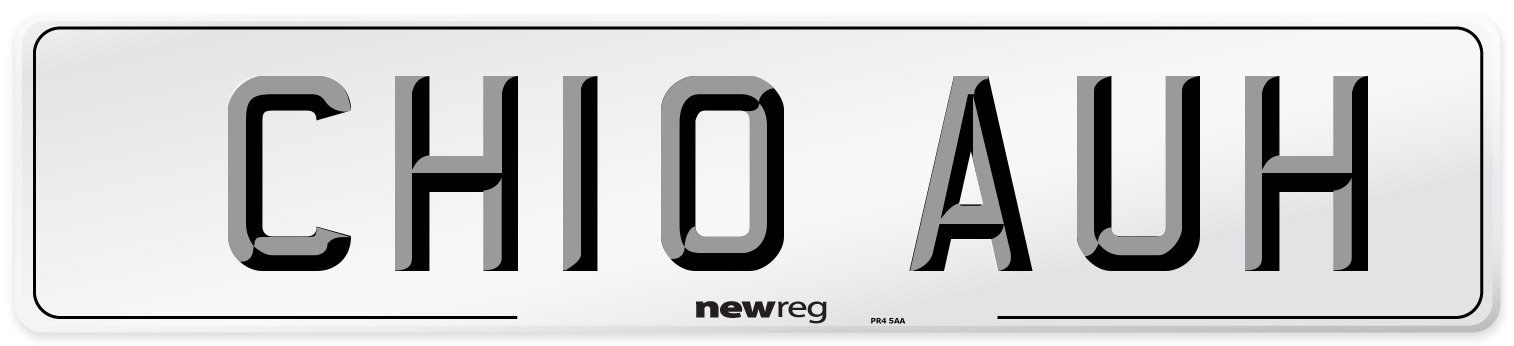 CH10 AUH Number Plate from New Reg